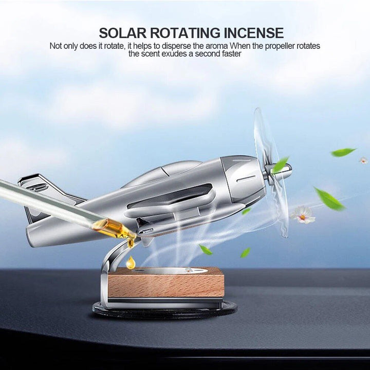 Solar-Powered Aircraft Car Air Freshener and Ornament