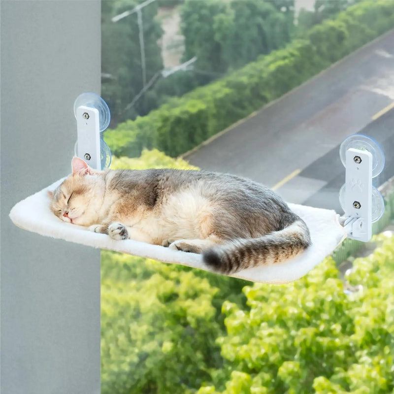 foldable cat window perch with steel frame, view 2 - MRSLM