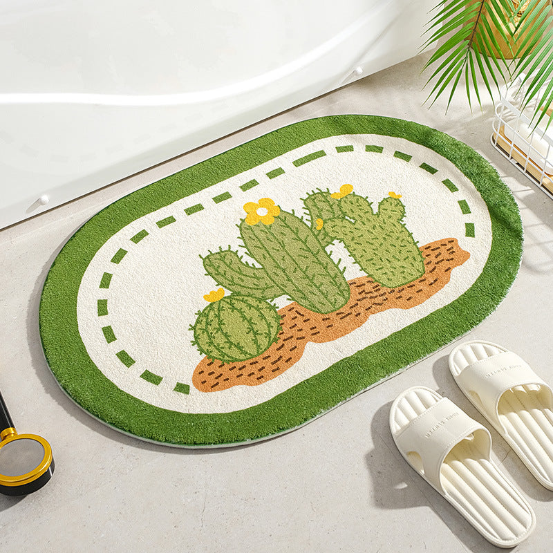 soft floral floor mat, view 7 - MRSLM