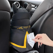 cute 2-in-1 car armrest tissue holder and trash bin, view 7 - MRSLM
