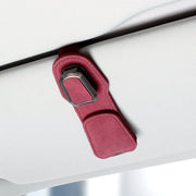 suede car sunglasses holder clip, view 2 - MRSLM