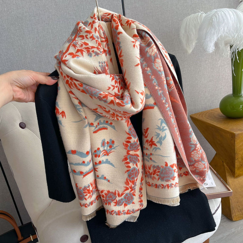 imitation cashmere tassel scarf, view 9 - MRSLM