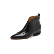 leather wedge boots, view 4 - MRSLM