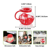 microwave glass popcorn popper with silicone lid, view 7 - MRSLM
