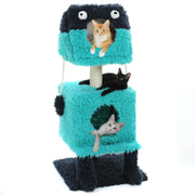 monster-themed cat tree tower, view 2 - MRSLM