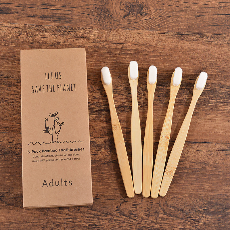 ultra fine soft bamboo toothbrushes, view 2 - MRSLM