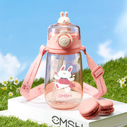 520ml kids water bottle with straw, view 4 - MRSLM