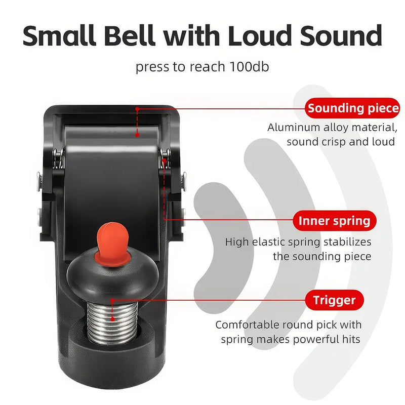 compact safety bicycle bell, view 7 - MRSLM