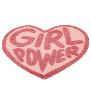 pink heart shaped tufted rug, view 4 - MRSLM