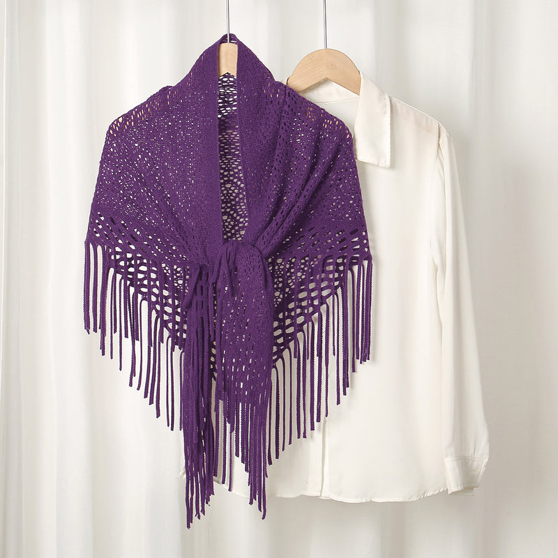 Knitted cardigan shawl, view 7 - MRSLM