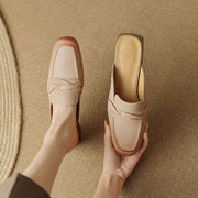 Low heel leather mules - MRSLM
