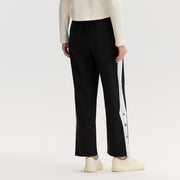 wide leg pants with elastic waist, view 7 - MRSLM