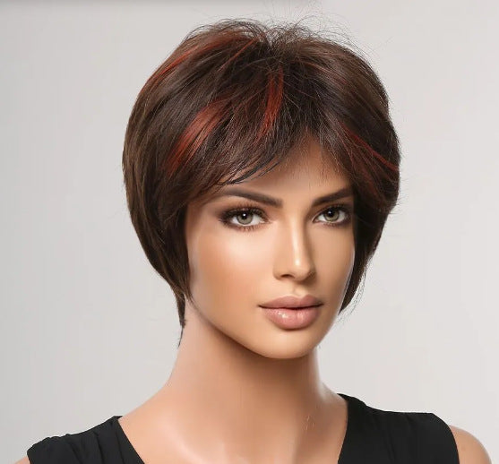 women's short hair full-head wig, view 6 - MRSLM