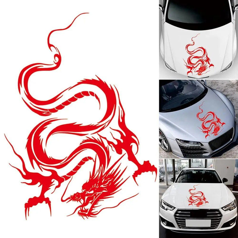 dragon pattern car hood decal, view 4 - MRSLM