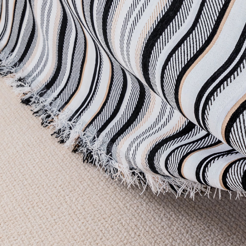striped chenille sofa cover, view 9 - MRSLM
