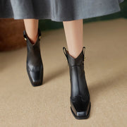 women's retro leather ankle boots, view 7 - MRSLM