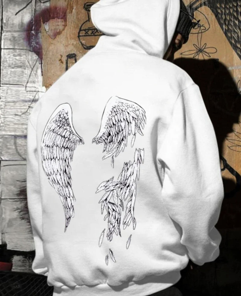 Men's wings 3D print hooded sweatshirt, view 5 - MRSLM