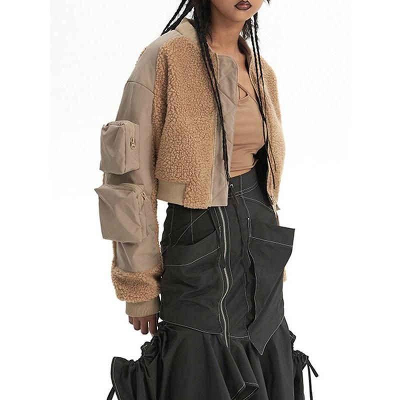 Women's lamb wool jacket, view 5 - MRSLM