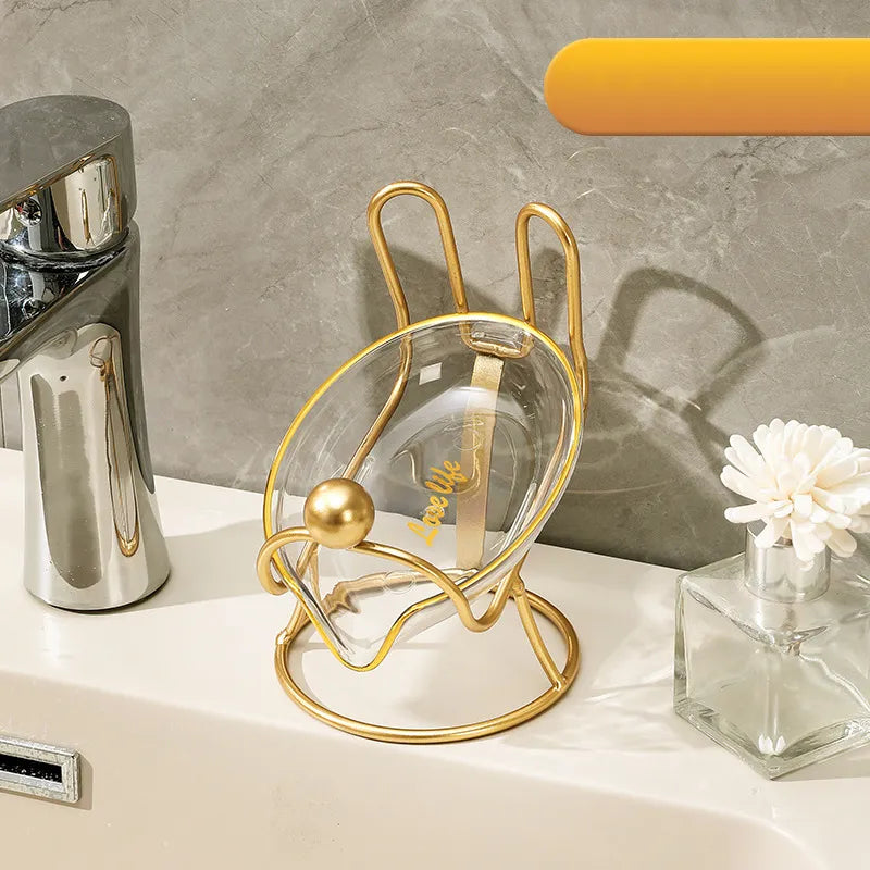rabbit-shaped soap dish with drainage, view 2 - MRSLM