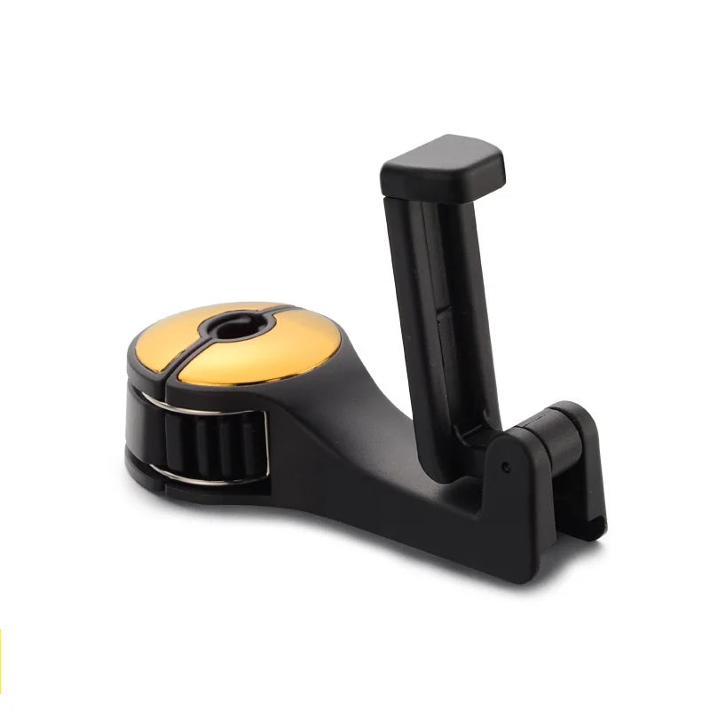 Universal car seat back phone holder and hook, view 3 - MRSLM
