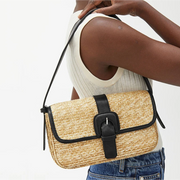 vintage woven straw bag - MRSLM