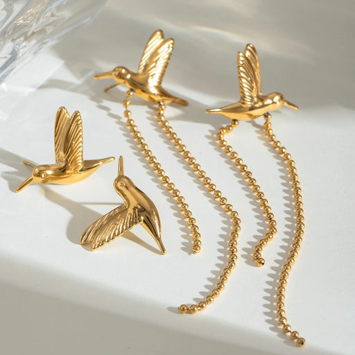 peace dove tassel earrings - MRSLM