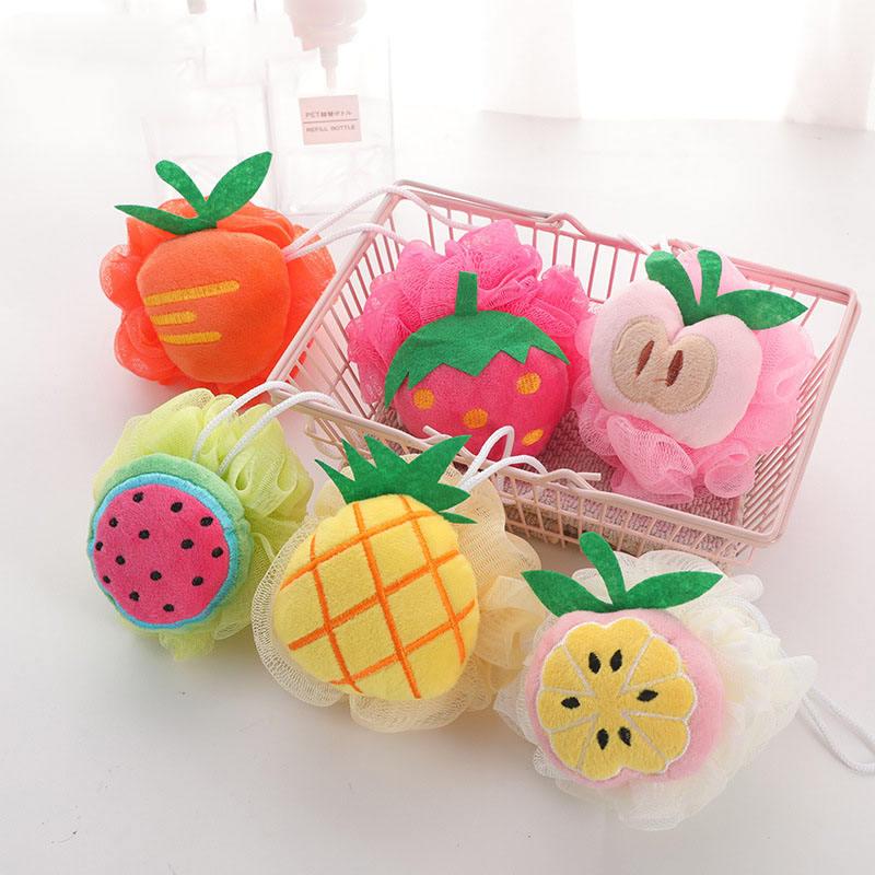 cartoon fruit shower bath ball sponge - MRSLM