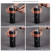 stainless steel hand coffee grinder, view 5 - MRSLM