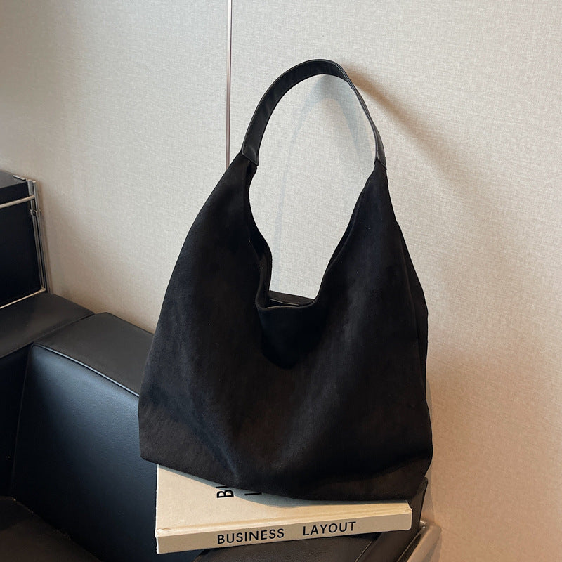 Women's Suede-Look Slouchy Shoulder Bag
