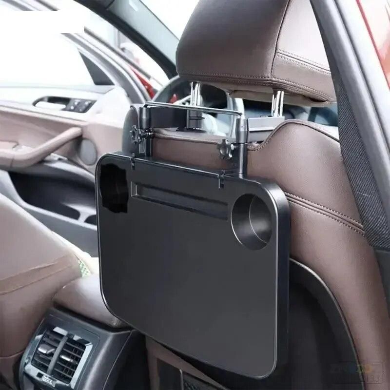 Foldable Car Steering Wheel Desk with Cup Holder and Laptop Tray