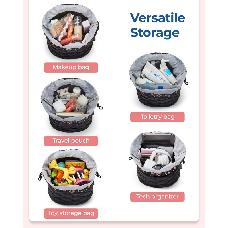portable waterproof drawstring cosmetic bag, view 7 - MRSLM