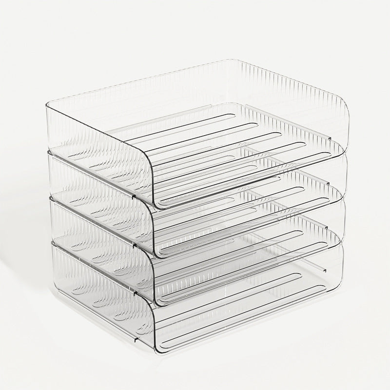 stackable transparent desk organizer, view 6 - MRSLM