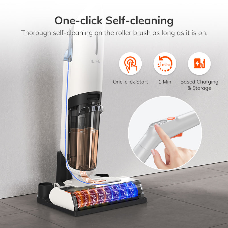 cordless wet dry cleaning smart washing mop, view 4 - MRSLM