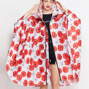 women's hooded rain poncho, view 2 - MRSLM