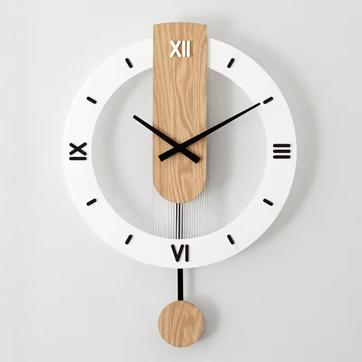 nordic modern solid wood wall clock - MRSLM