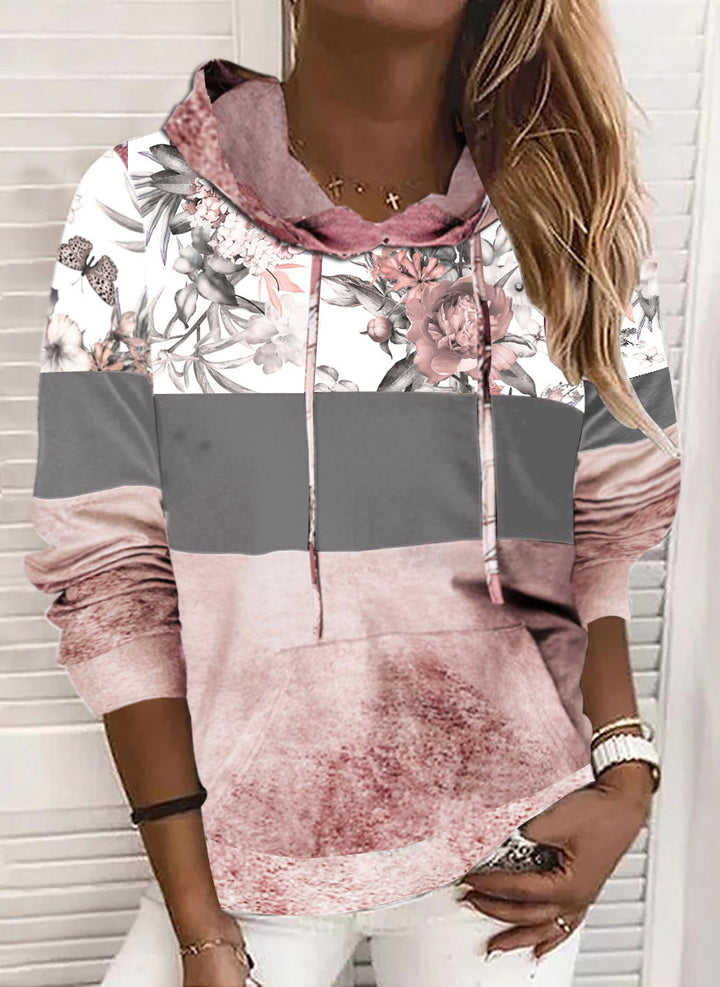 Hooded Printed Hooded Fleece Sweatshirt