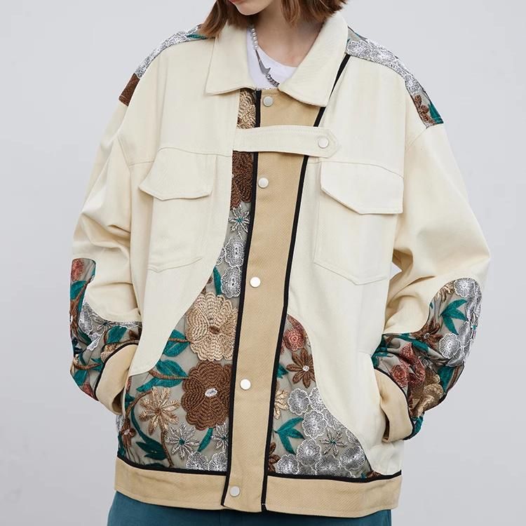 embroidered patchwork denim jacket - MRSLM