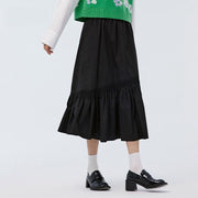 elegant mid-calf black skirt, view 4 - MRSLM