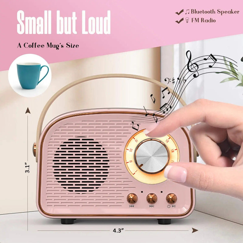 retro mini wireless speaker, view 6 - MRSLM