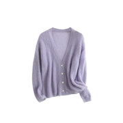 Mohair-wool blend cardigan, view 3 - MRSLM