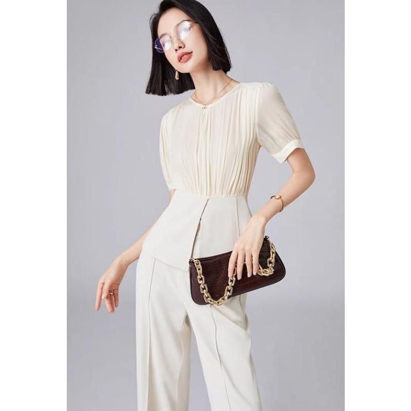 Long sleeve top and wide leg pants set, view 8 - MRSLM