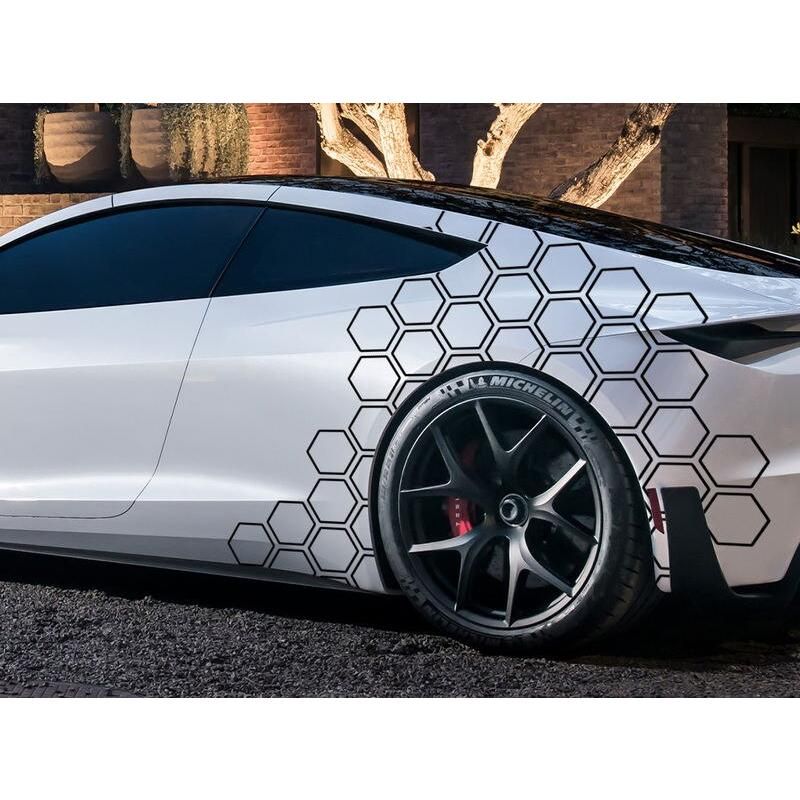 universal honeycomb car vinyl decal set - MRSLM