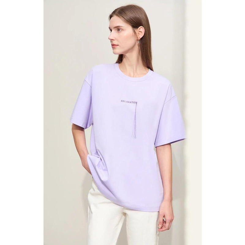 embroidered tassel tee, view 8 - MRSLM