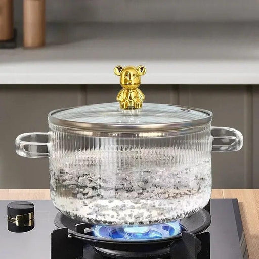 Large glass soup bowl with lid - MRSLM