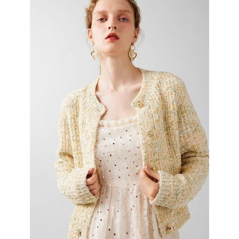 geometric short cardigan, view 5 - MRSLM