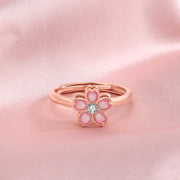 cherry blossom rotatable ring, view 3 - MRSLM
