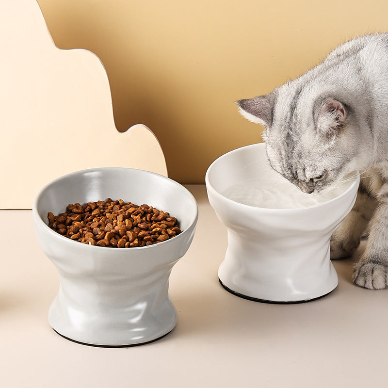 Elevated ceramic cat and small dog bowl, view 4 - MRSLM