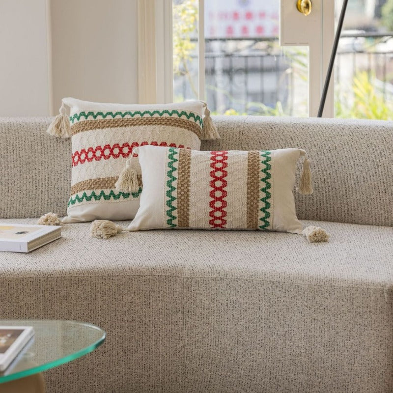american jacquard multicolor cushion cover, view 7 - MRSLM