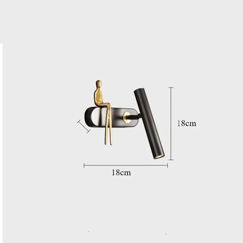 creative bedroom wall lamp, view 2 - MRSLM