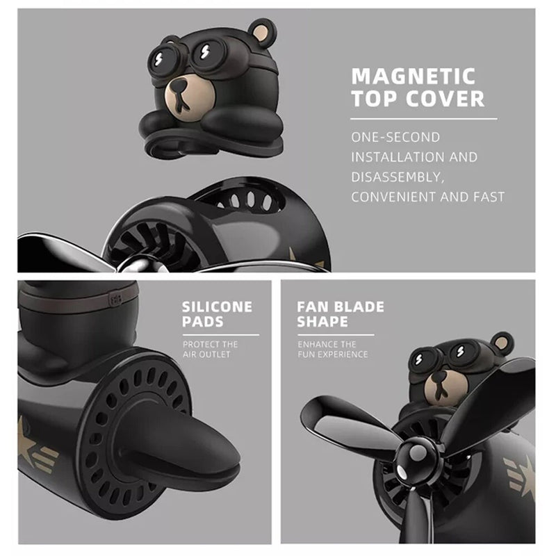 bear pilot car air freshener, view 13 - MRSLM